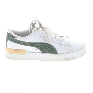 Puma White and Green Size 8 Sneakers